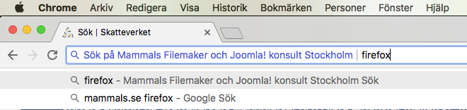 Chrome mammals sok på firefox