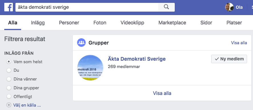 05 03 Dela länk i en grupp du ager eller ar medlem i B