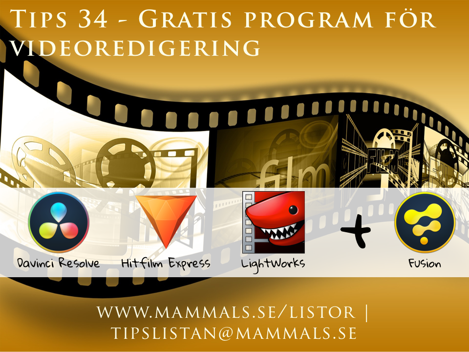 Tips 34 gratis program for videoredigering v2